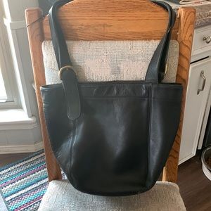 M. London Large Soft Leather Shoulder Bag